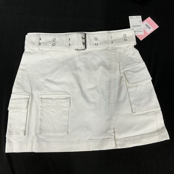 NWT juicy couture Cargo Miniskirt with Belt white‎ Nordstrom collection size 28 - Picture 1 of 11